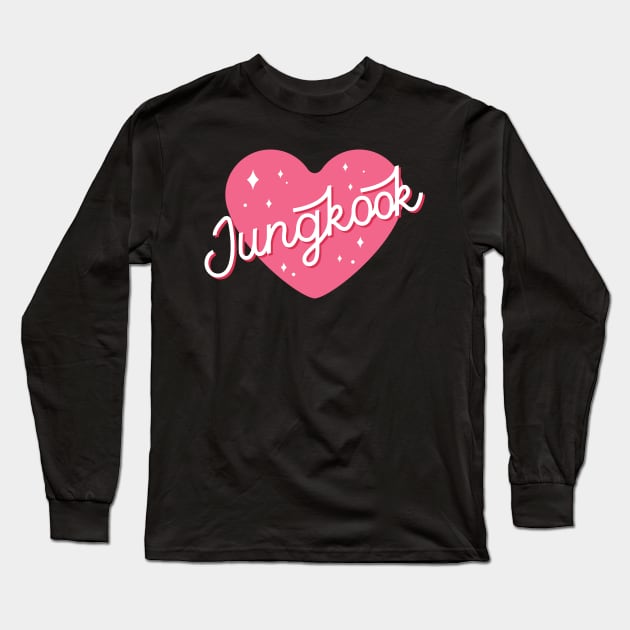 BTS Jungkook typography Long Sleeve T-Shirt by Oricca